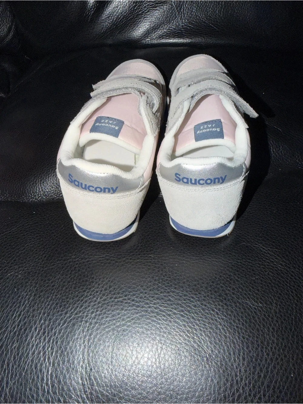 Saucony Jazz Kids' Pink & Gray Velcro Sneakers